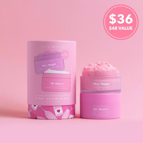 Body Scrub + Body Butter Set – Pink Champagne