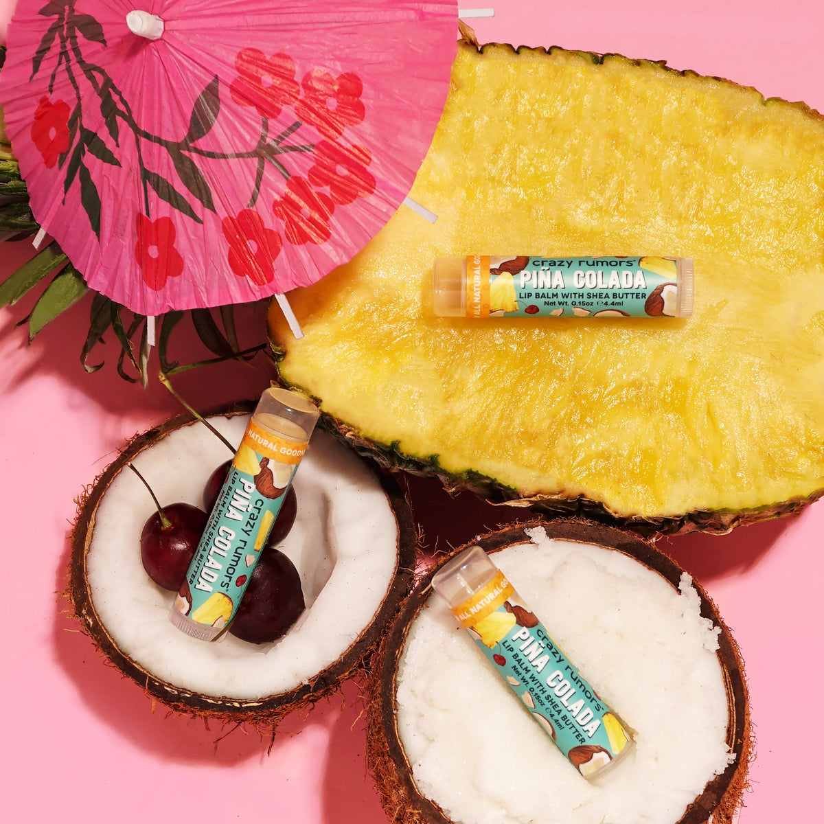 Crazy Rumors – Vegan Lip Balm – Pina Colada