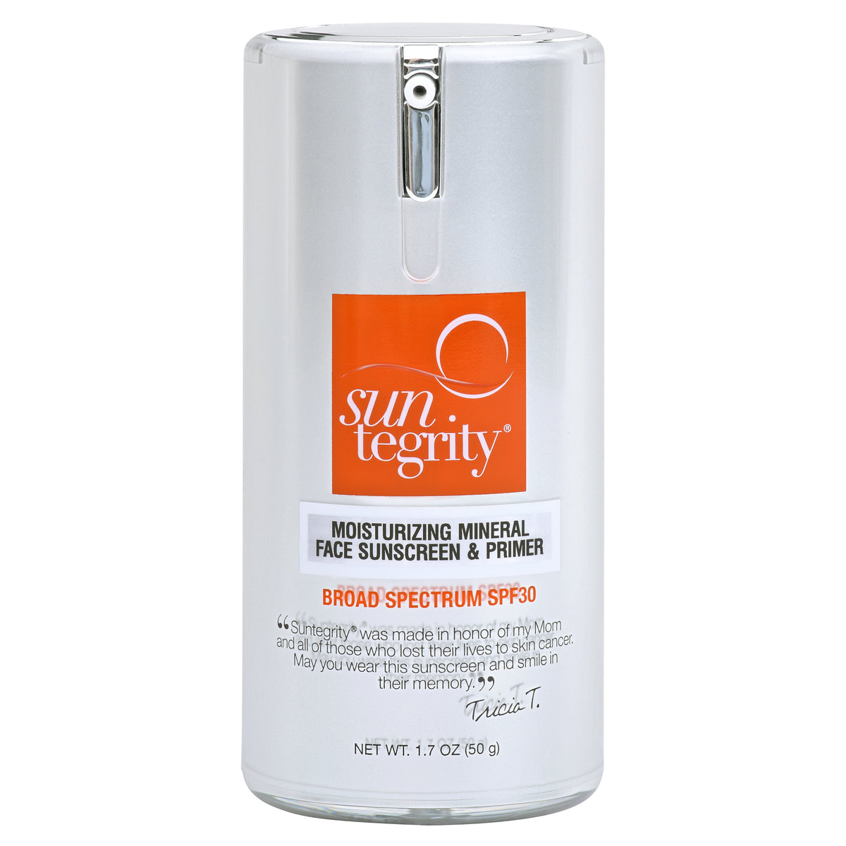 Suntegrity Natural Moisturizing Face Sunscreen & Primer, Broad Spectrum SPF 30