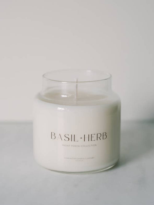 Charleston Candle Co. Basil + Herb 16 oz. soy candle