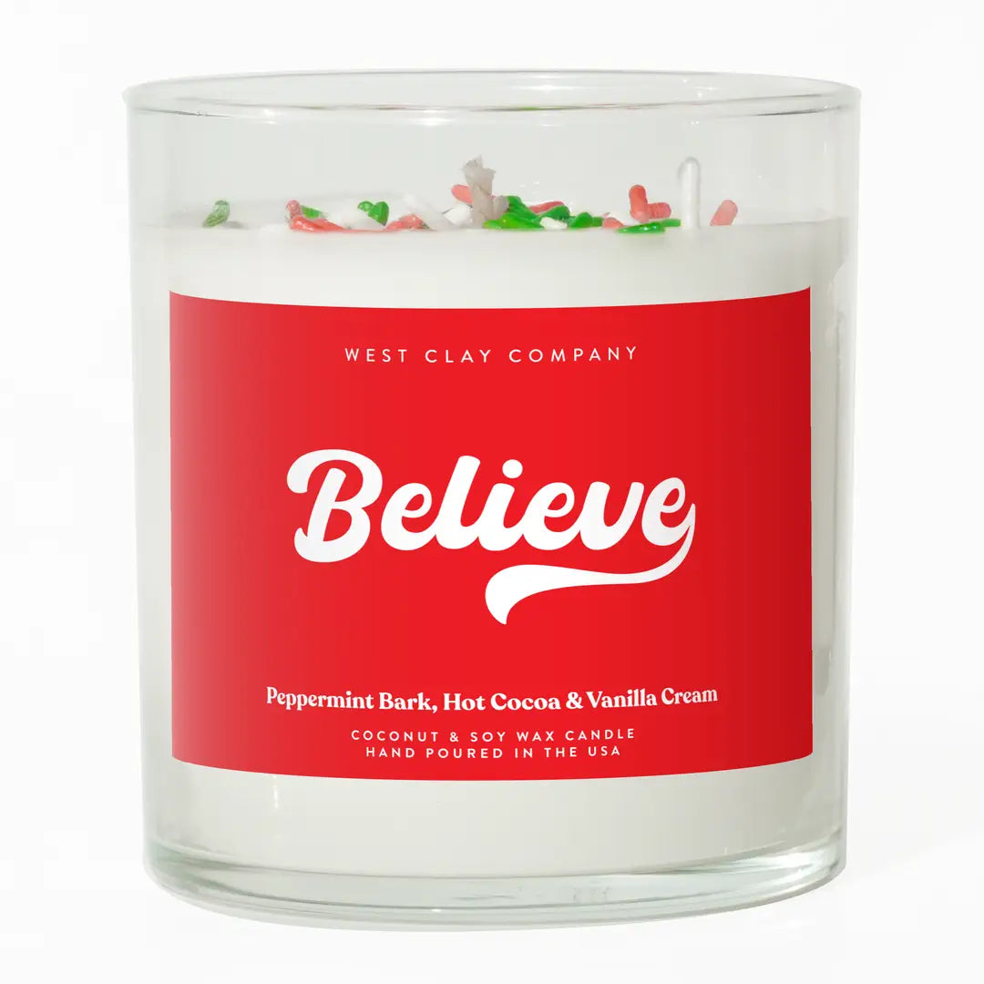 West Clay Believe holiday candle