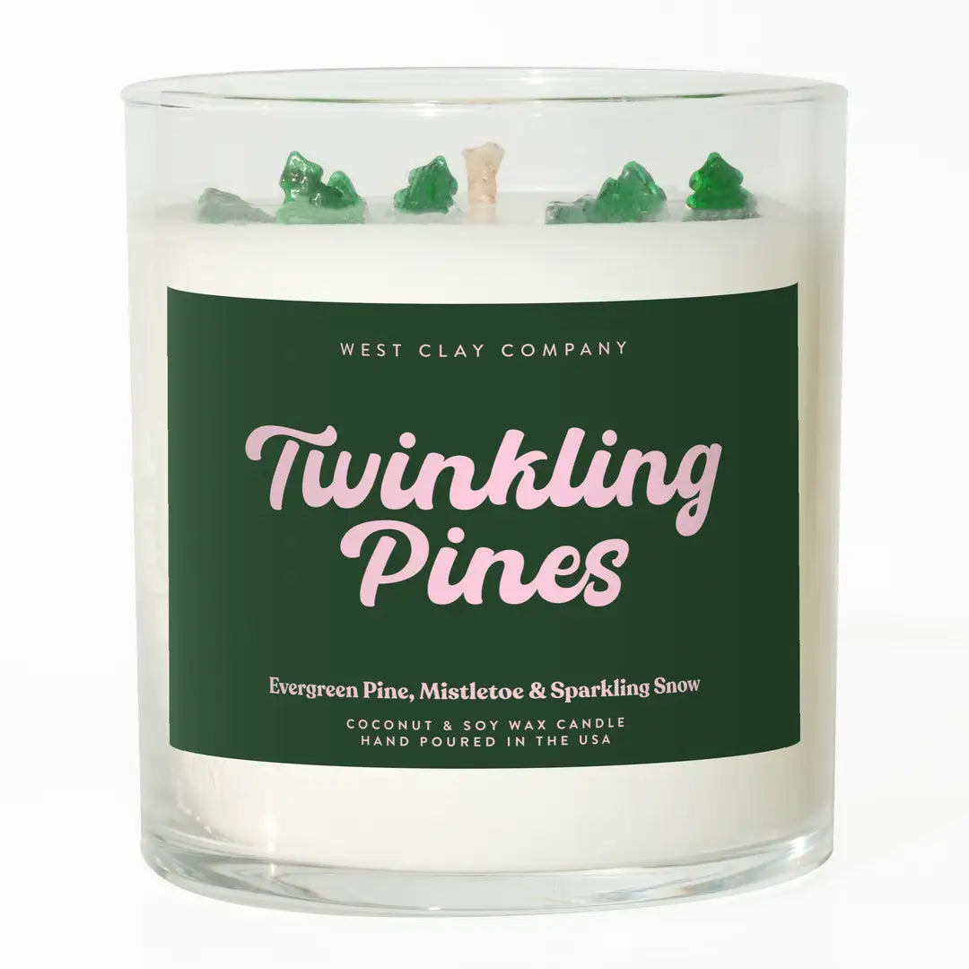 West Clay Twinkling Pines holiday candle